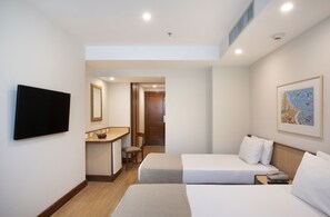 Minibar, in-room safe, desk, laptop workspace