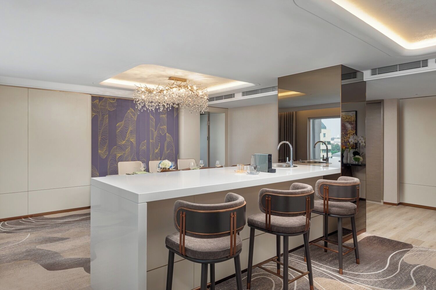 imperial suite | living area | 43-inch lcd tv with cable channels