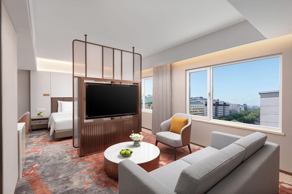 Business suite | 1 slaapkamer, luxe beddengoed, donzen dekbedden, een minibar