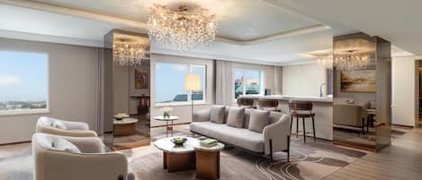 Premium bedding, down comforters, minibar, in-room safe