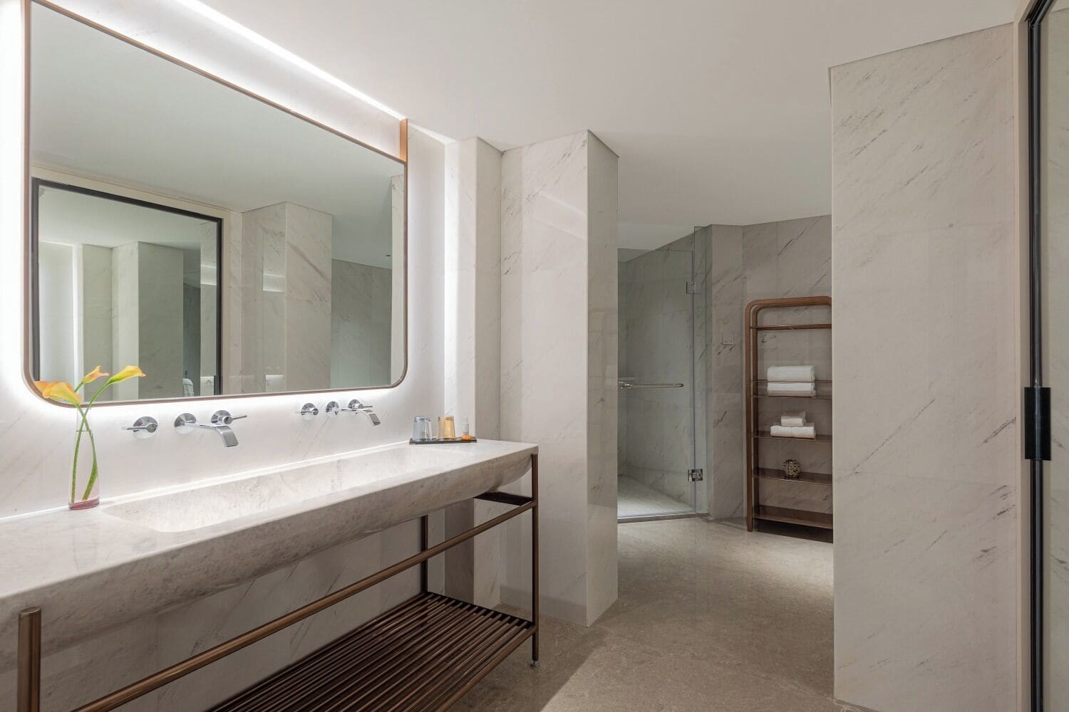 imperial suite | bathroom | separate bathtub and shower, rainfall showerhead, free toiletries