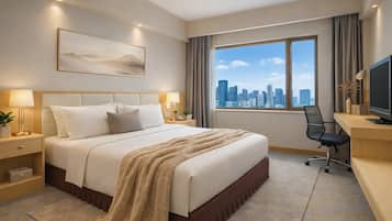 Deluxe-Einzelzimmer, 1 Queen-Bett | Hochwertige Bettwaren, Minibar, Zimmersafe, individuell eingerichtet