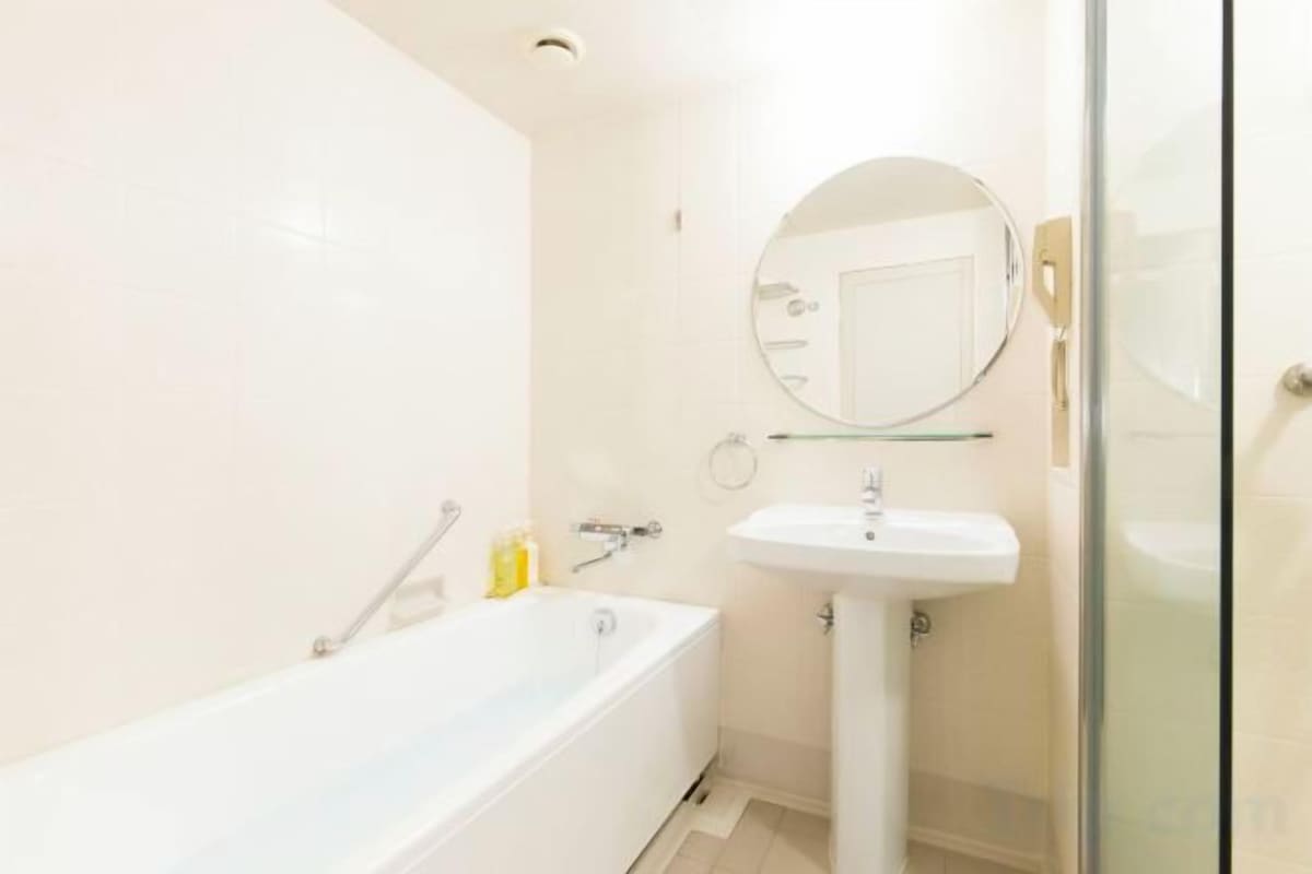 Hair dryer, slippers, electronic bidet, towels