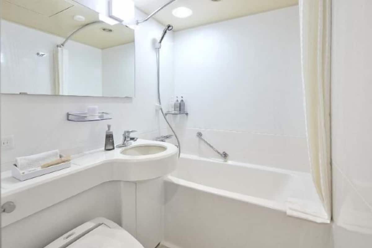 Baño | Tina con regadera, amenidades de baño gratuitas, secadora de cabello