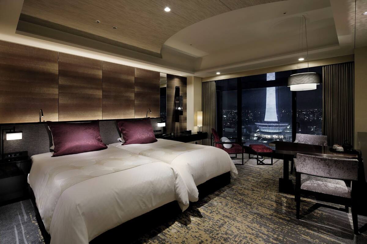 Chambre Deluxe avec lits jumeaux (Tower View, Club Lounge Access) | Literie de qualité supérieure, couette en duvet d'oie
