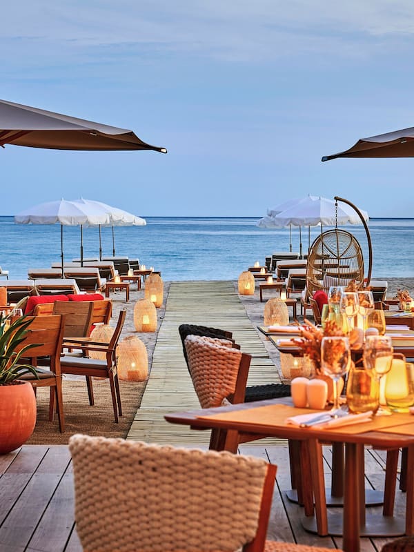 Private beach nearby, snorkeling, water skiing, beach bar