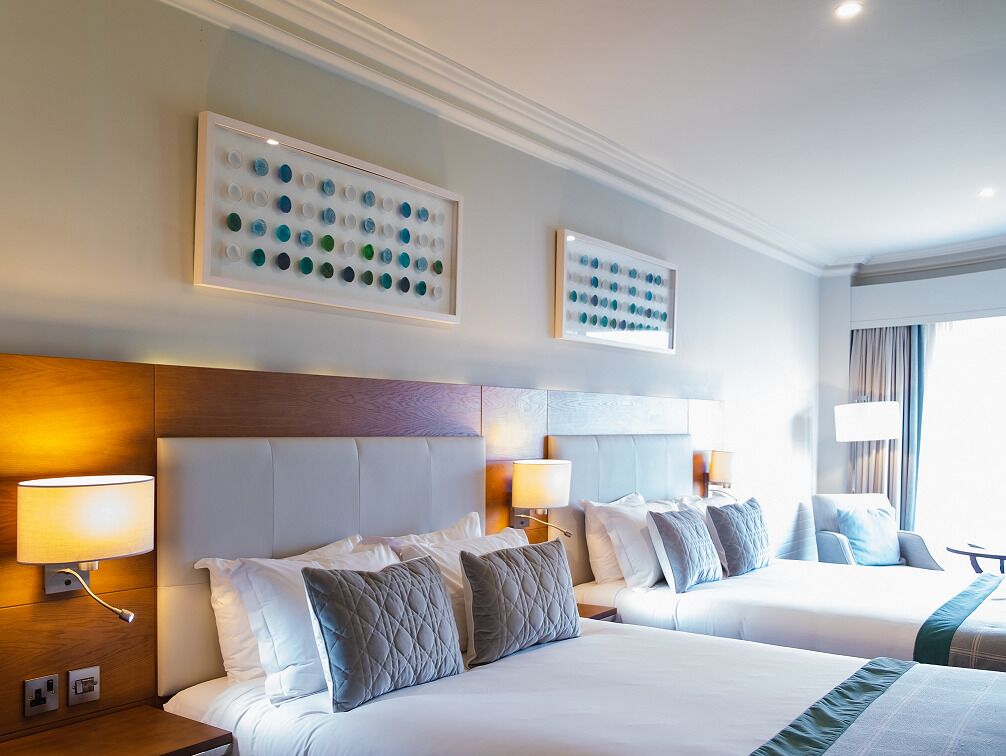 Executive Family Room, Garden View | Premium bedding, down comforters, pillowtop beds, in-room safe