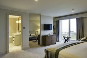 Junior Suite, Sea View | Premium bedding, down comforters, pillowtop beds, in-room safe