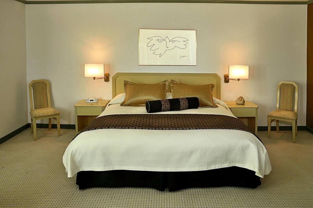 Minibar, caja de seguridad en la habitación y escritorio