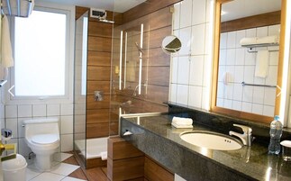 Free toiletries, heated floors, towels, soap