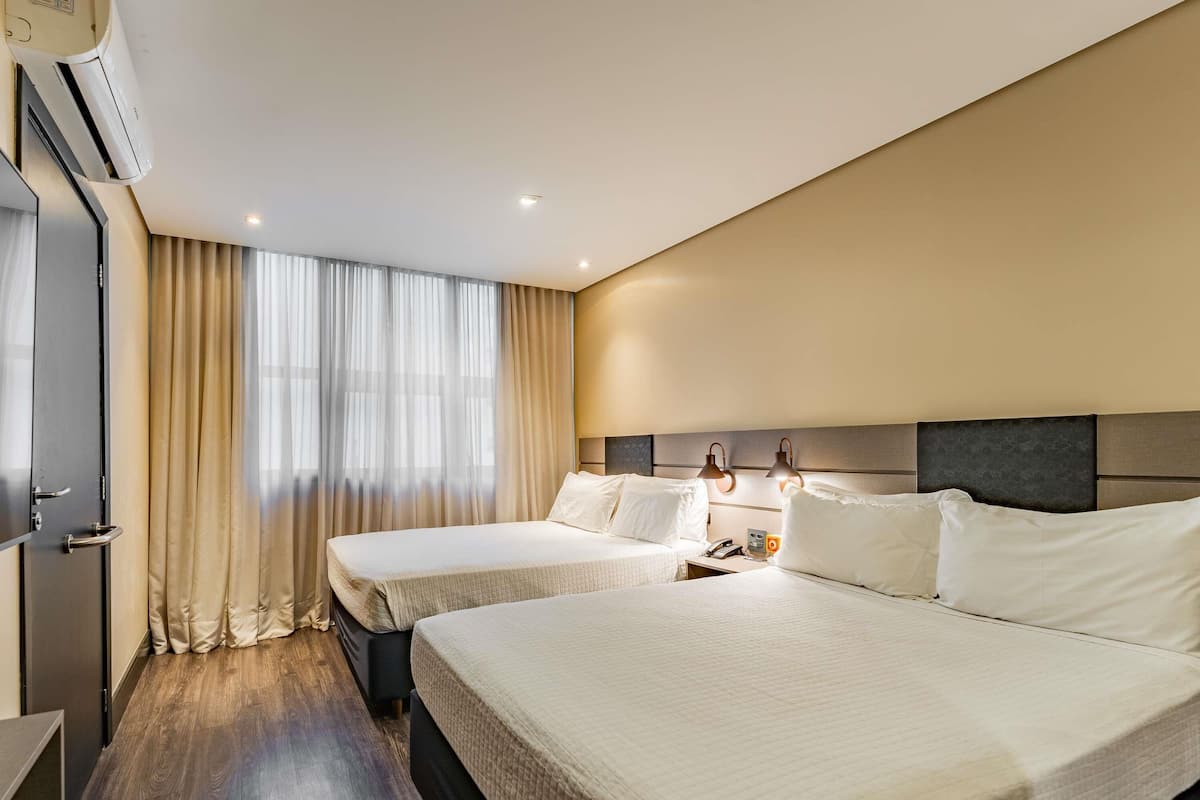 Hypo-allergenic bedding, pillow-top beds, minibar, in-room safe