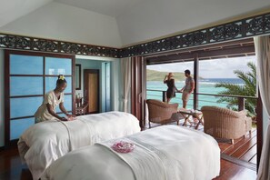 Salle de soins pour les couples, spa, soins du corps, aromathérapie
