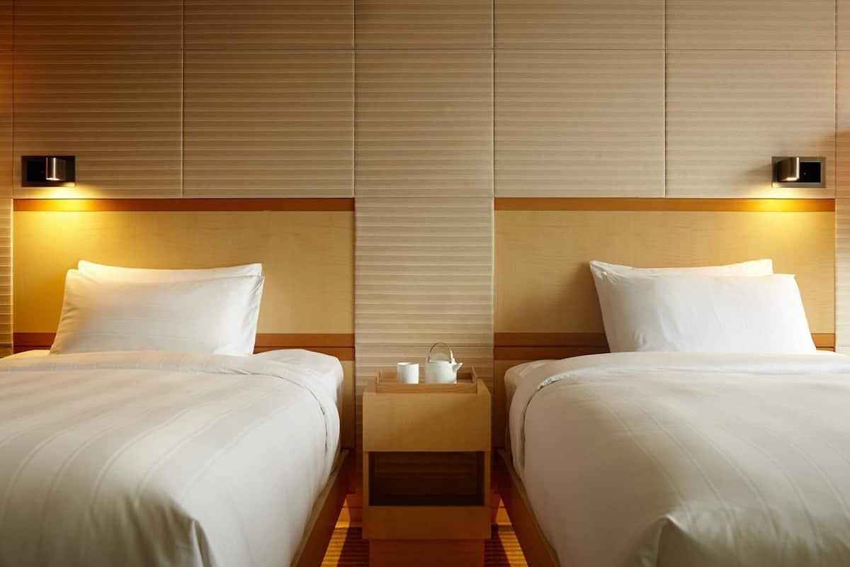 Egyptian cotton sheets, premium bedding, down duvets, minibar
