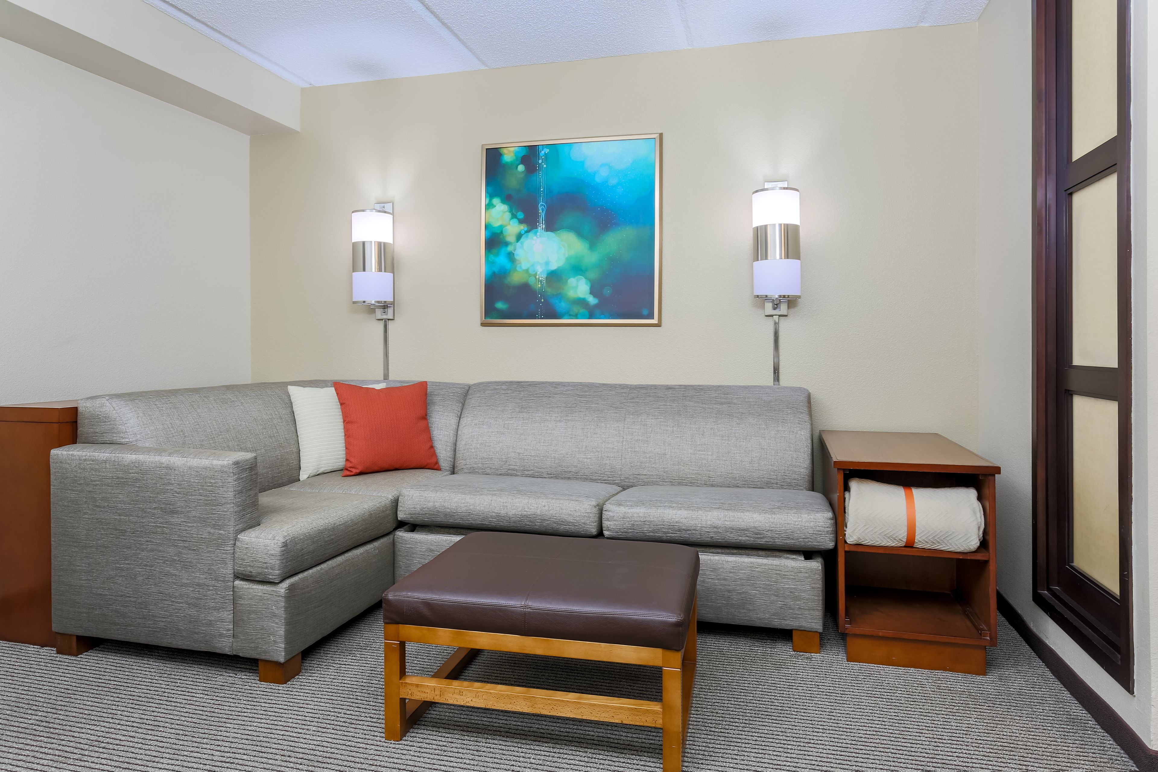 42-inch flat-screen tv with satellite channels, tv, dvd player