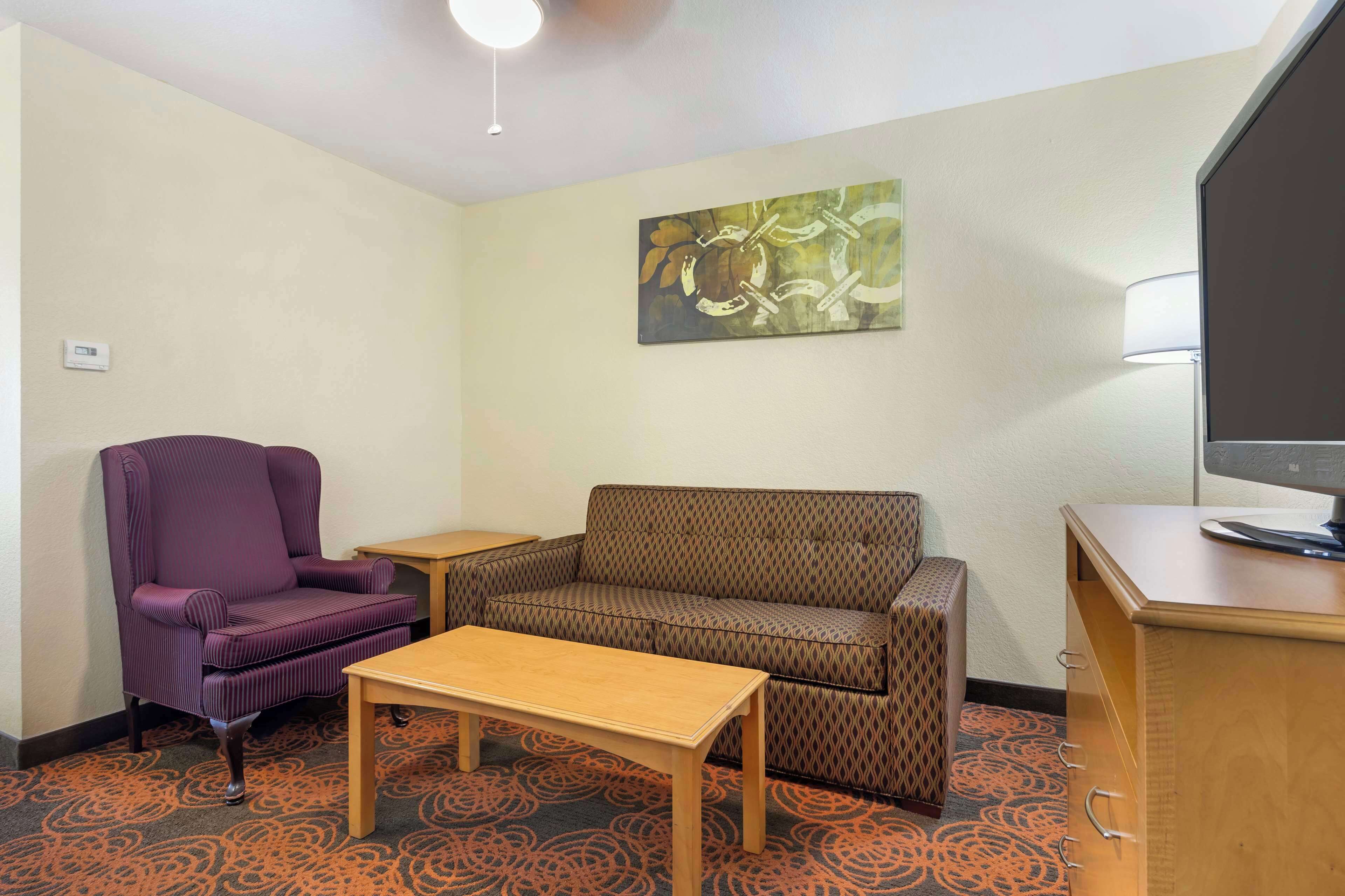 suite, 1 king bed, non smoking, refrigerator & microwave (with sofabed) | in-room safe, desk, laptop workspace, iron/ironing board