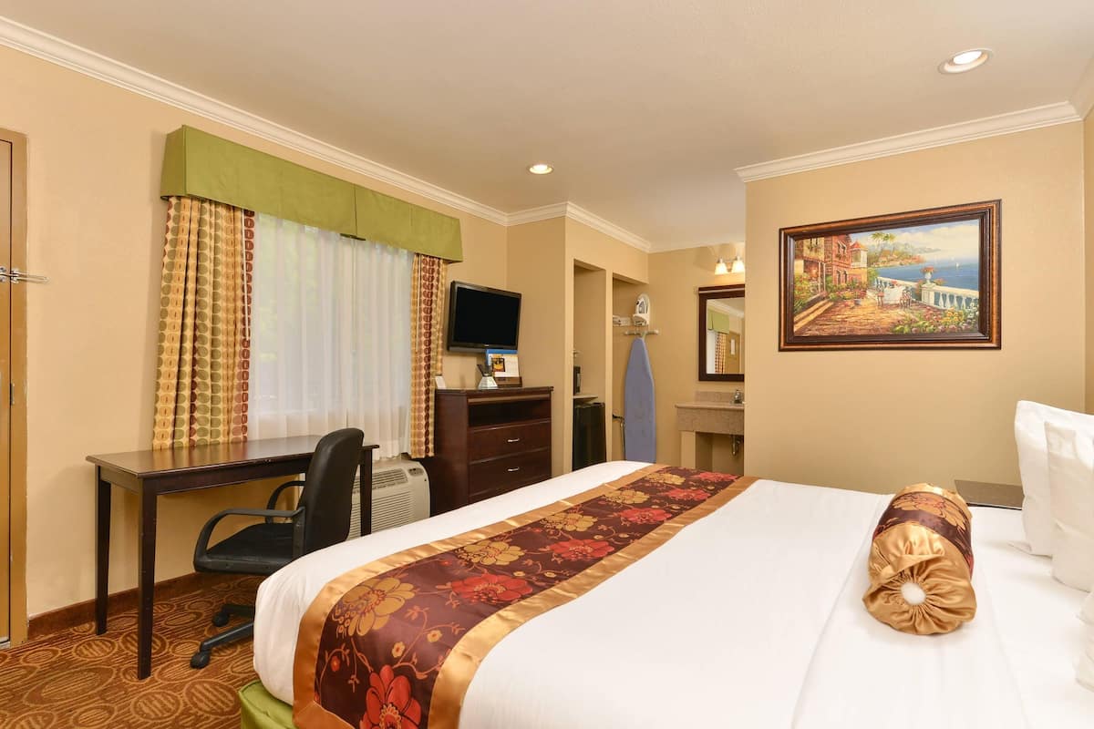 In-room safe, desk, blackout curtains, iron/ironing board