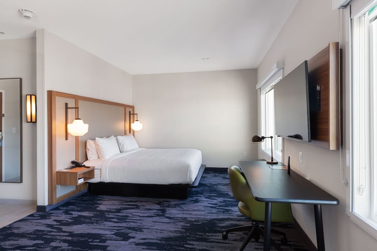 Down duvets, pillow-top beds, desk, laptop workspace