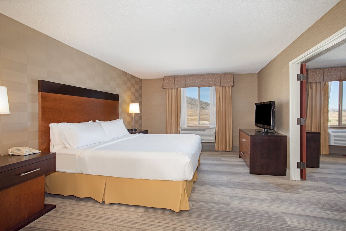Suite, 1 Bedroom | Premium bedding, desk, blackout drapes, iron/ironing board