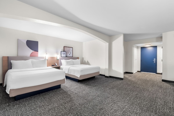 Studio, 2 Queen Beds | Down comforters, Select Comfort beds, in-room safe, laptop workspace