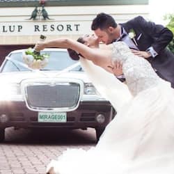 Outdoor wedding area