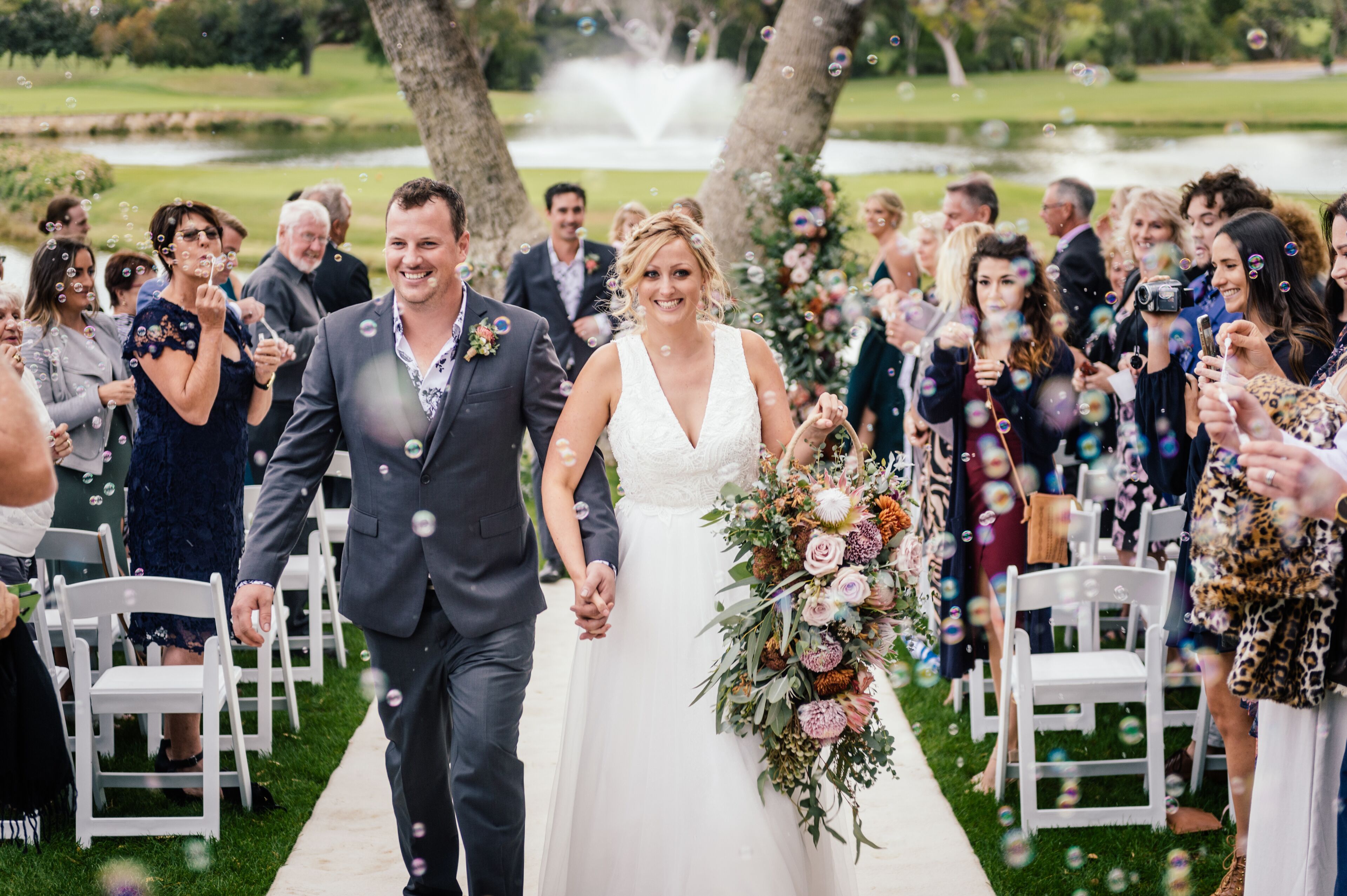 outdoor wedding area