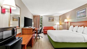 Desk, free WiFi, bed sheets