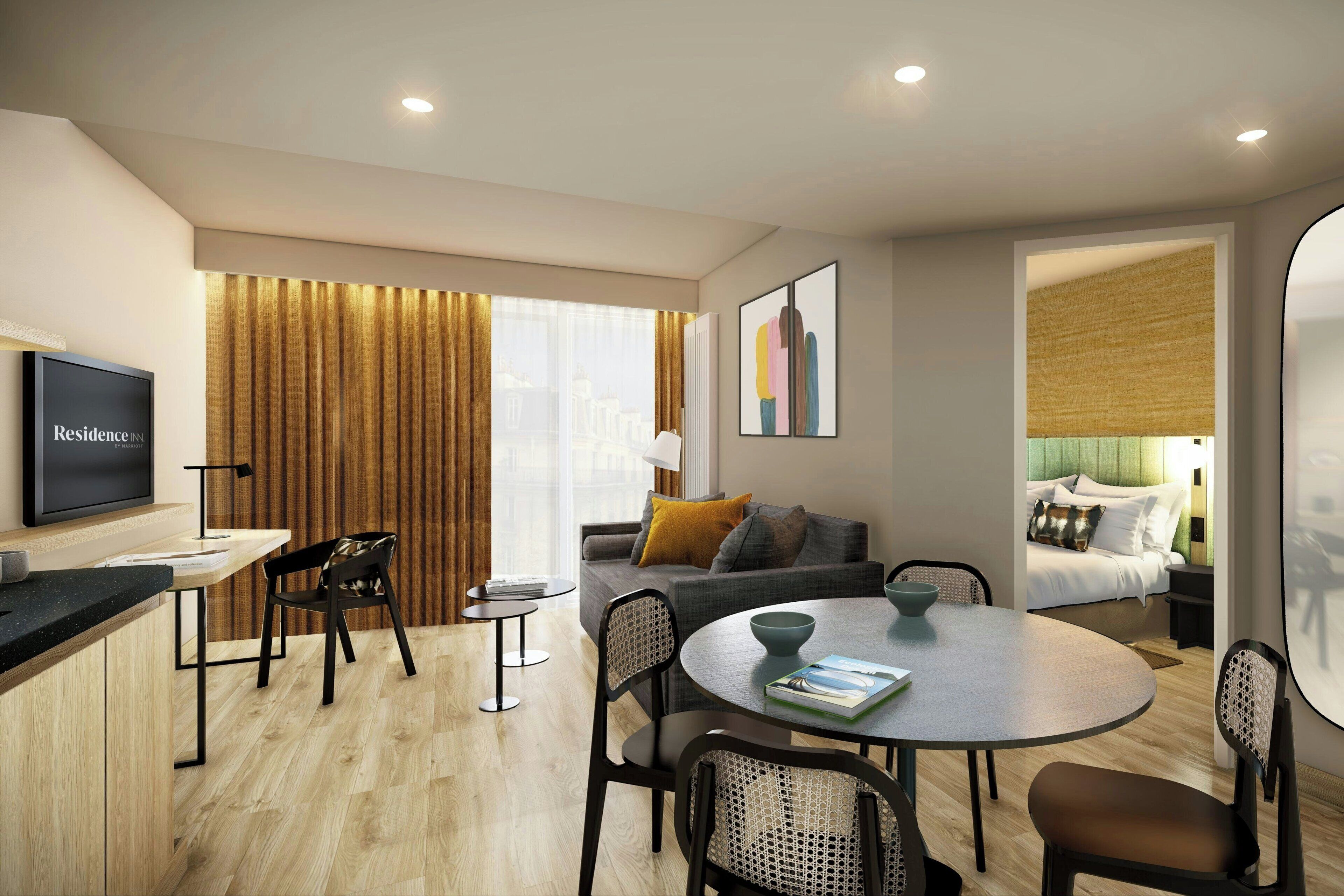 in-room safe, desk, blackout curtains, soundproofing