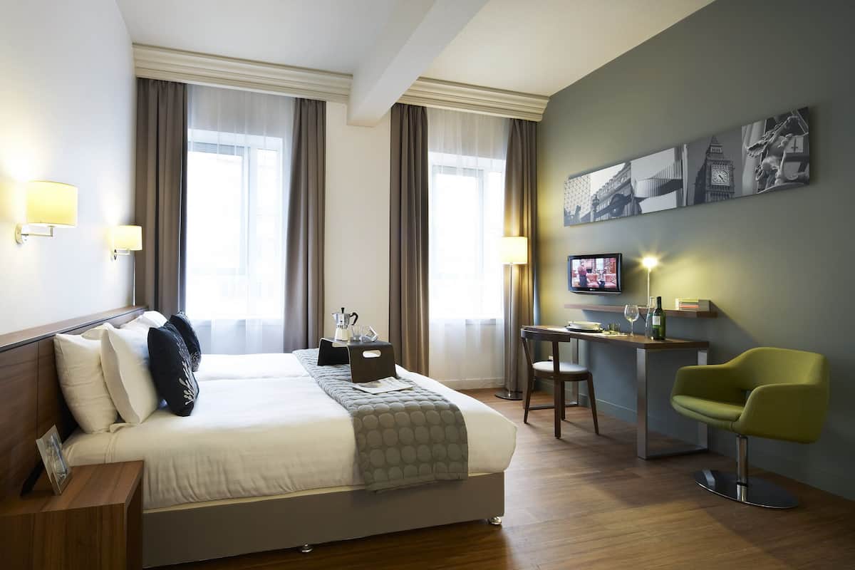 In-room safe, desk, blackout curtains, soundproofing