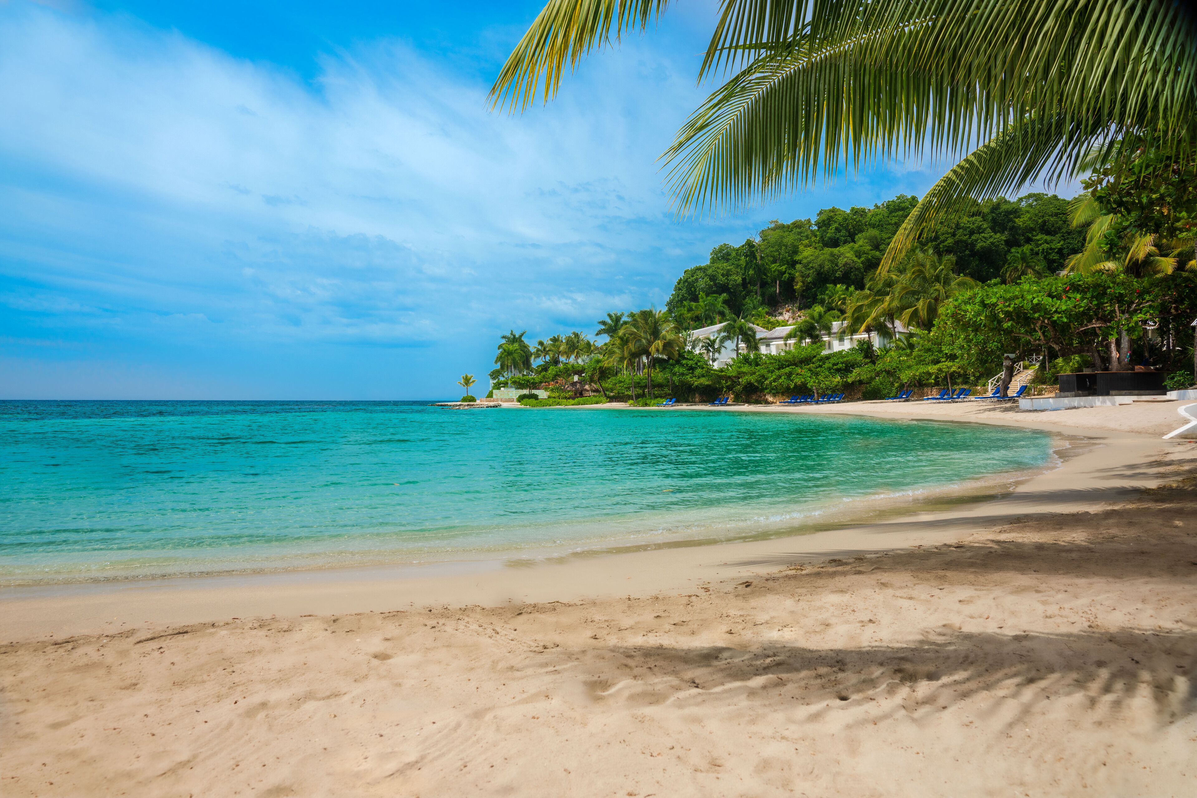 Plage privée, chaises longues, parasols, serviettes de plage