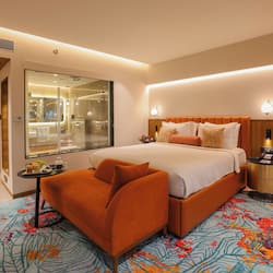 Premium Room, 1 Katil Kelamin (Double) | Peralatan tempat tidur premium, busa memori, bar mini
