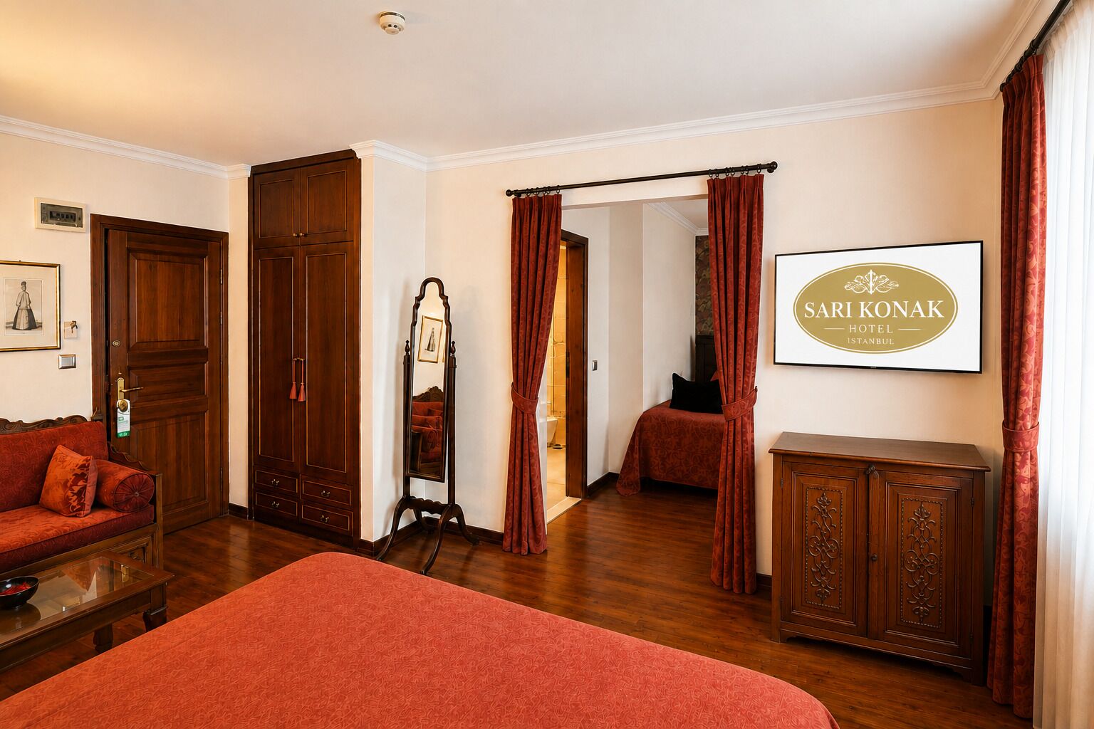 In-room safe, desk, soundproofing, iron/ironing board (on request)