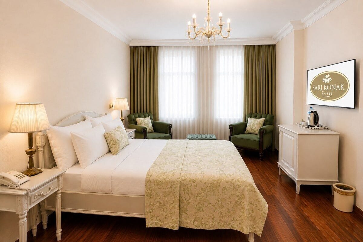Habitación Deluxe con 1 cama matrimonial o 2 individuales | Ropa de cama de alta calidad y caja de seguridad en la habitación