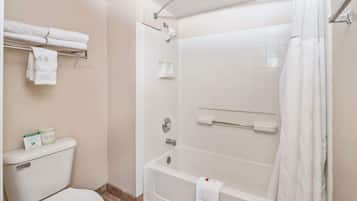 Free toiletries, hair dryer, towels