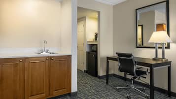 Suite, 1 King Bed (Walk-In Shower) | Private kitchenette | Fridge, microwave, coffee/tea maker
