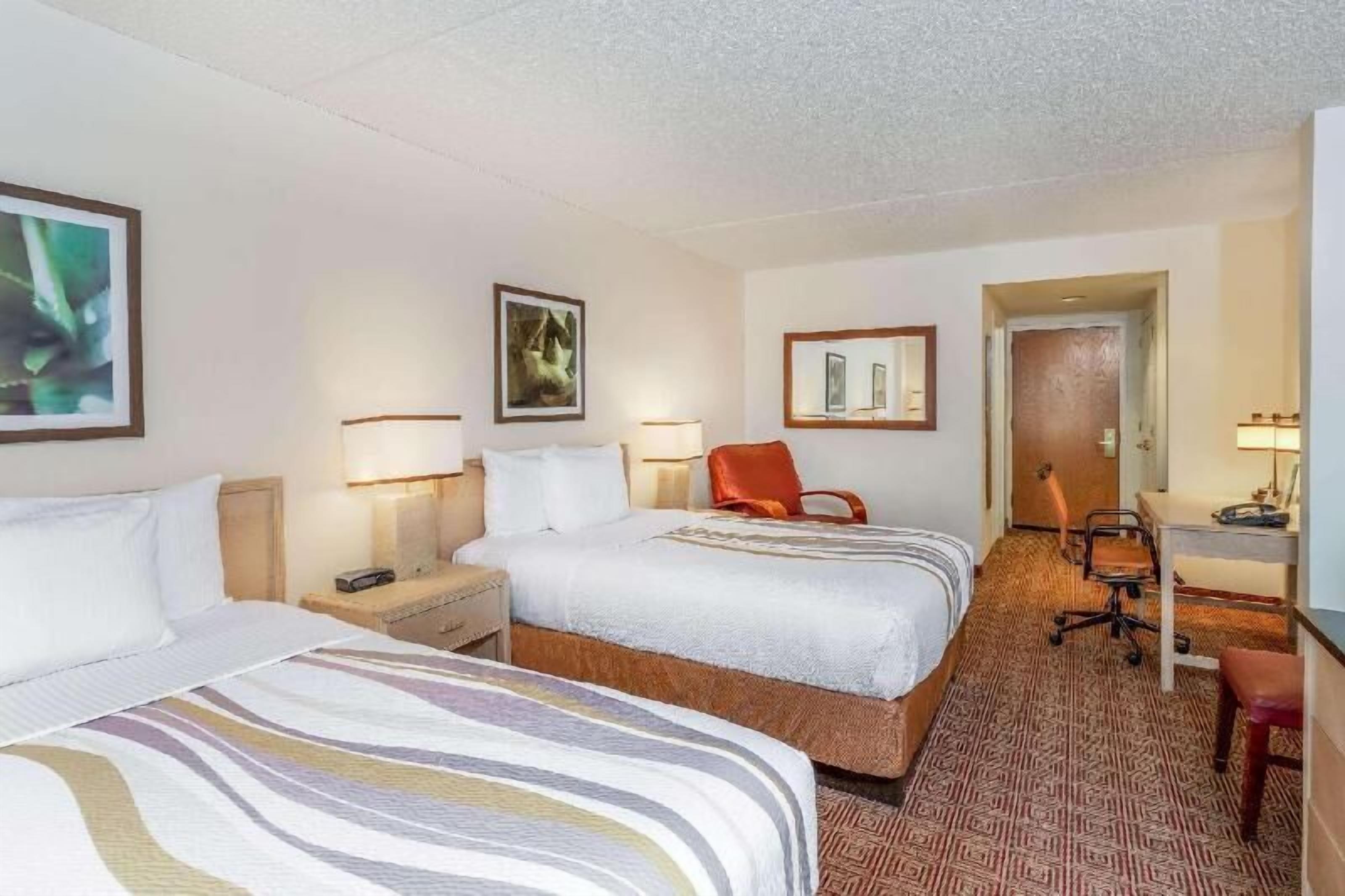 Premium bedding, desk, blackout curtains, iron/ironing board