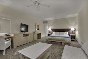 Hypo-allergenic bedding, in-room safe, desk, laptop workspace at El Conquistador Resort