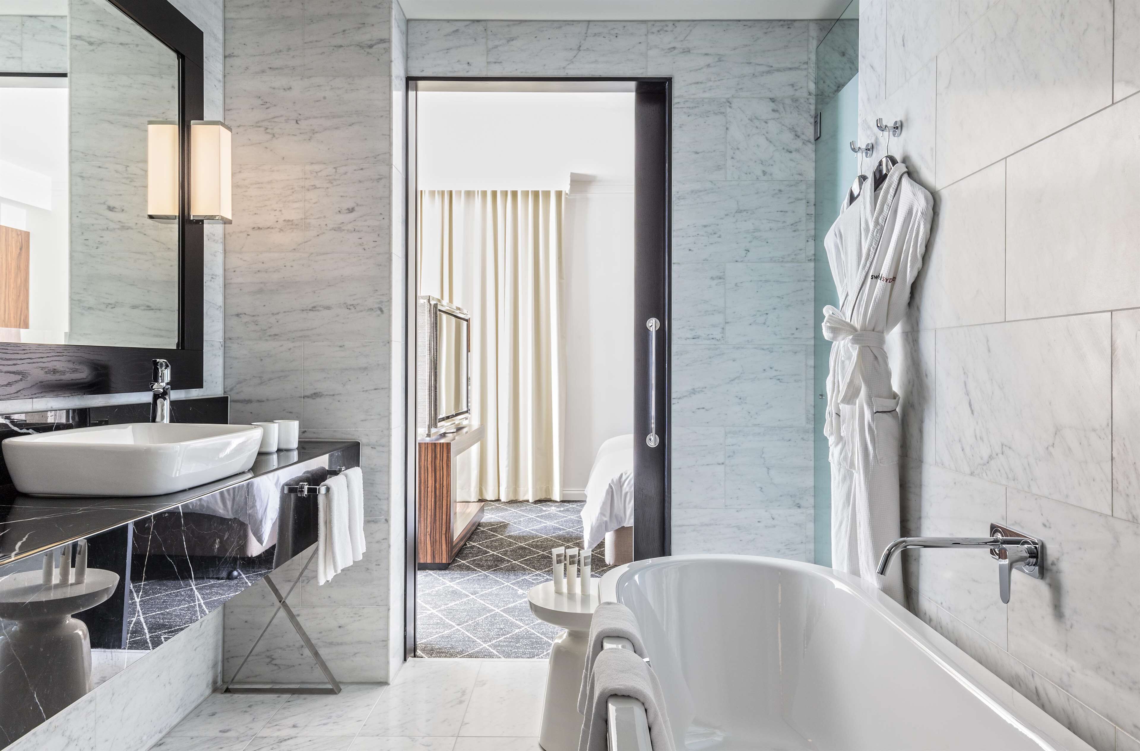 free toiletries, hair dryer, bathrobes, slippers