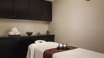 Sauna, hammam, soins d'aromathérapie, massages thaïs, gommages corporels