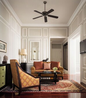 Raffles Suite King | 1 dormitorio, sábanas de algodón egipcio, ropa de cama de alta calidad
