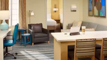 In-room safe, desk, laptop workspace, iron/ironing board