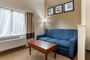 Suite, 1 King Bed with Sofa bed, Accessible, Non Smoking | Desk, laptop workspace, blackout drapes, soundproofing