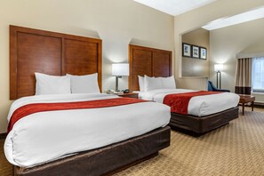 Suite, 2 Queen Beds, Non Smoking | Desk, laptop workspace, blackout drapes, soundproofing