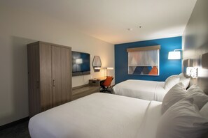 Blackout curtains, iron/ironing board, free cots/infant beds, free WiFi