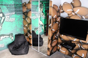 GREEN & WHITE FOOTBALL THEME ROOM | Children's theme room