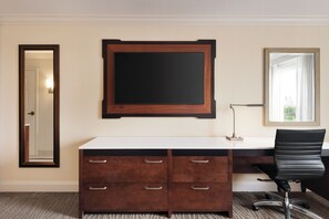 Hypo-allergenic bedding, pillow-top beds, in-room safe, desk