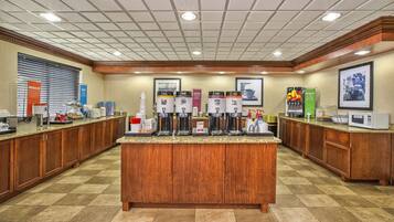 Free daily buffet breakfast