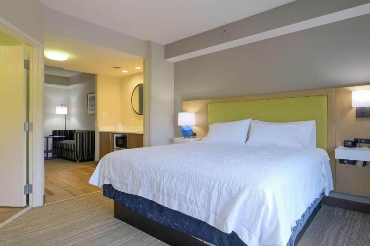 In-room safe, laptop workspace, blackout curtains, iron/ironing board