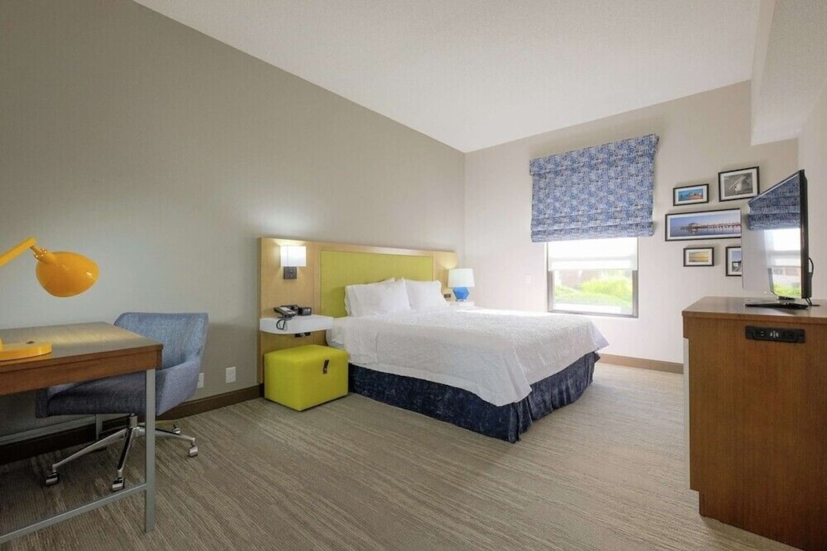In-room safe, laptop workspace, blackout curtains, iron/ironing board