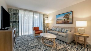 Suite, 1 Bedroom | Living area | 43-inch TV with cable channels