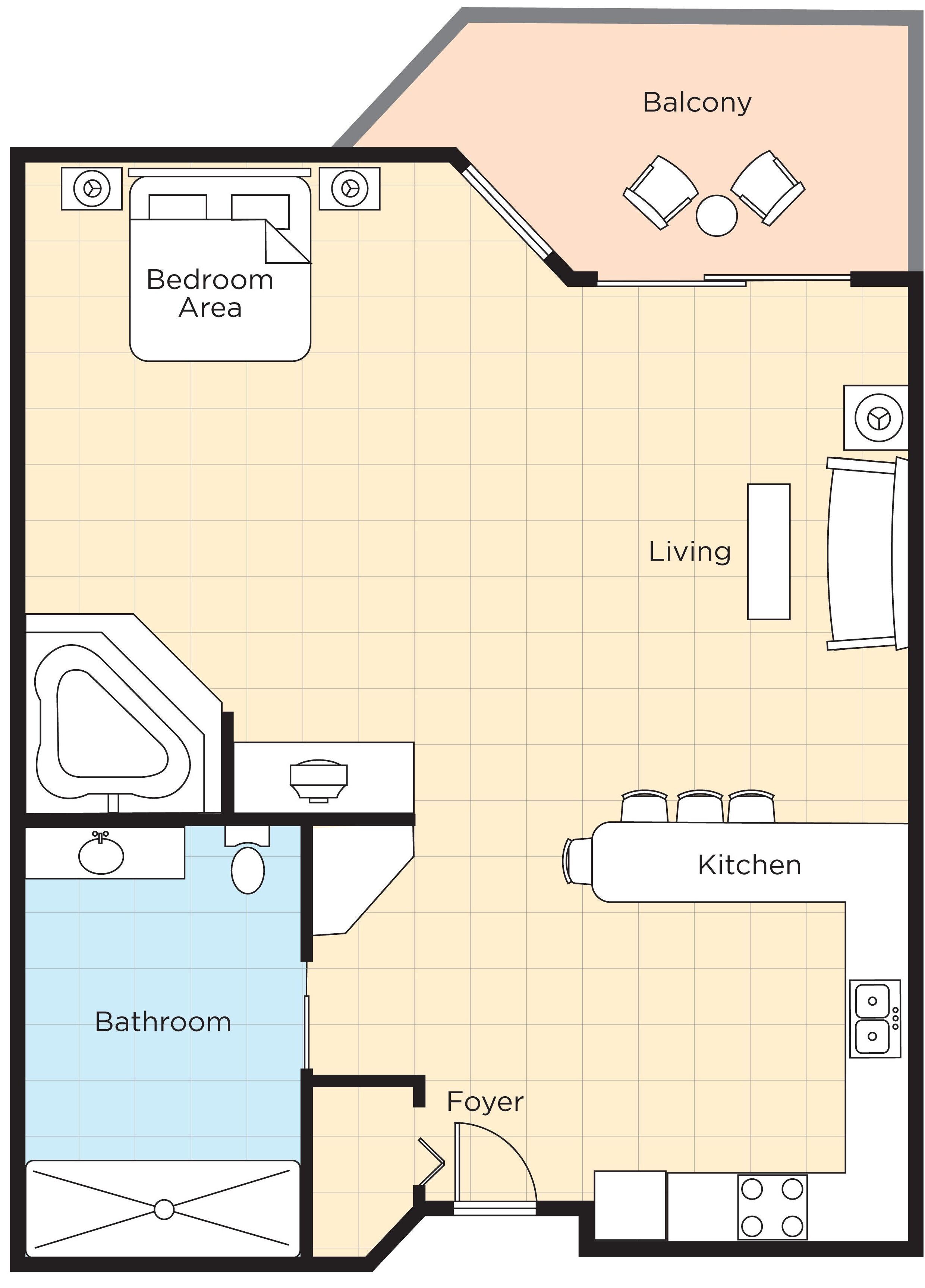 1 bedroom, in-room safe, iron/ironing board, free wifi